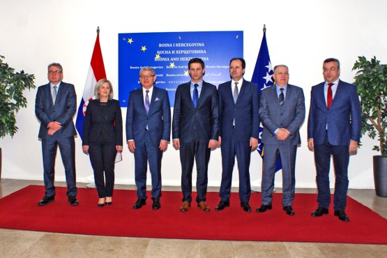 Members of the Collegiums of both Houses of the Parliamentary Assembly spoke with the delegation of the Croatian Parliament